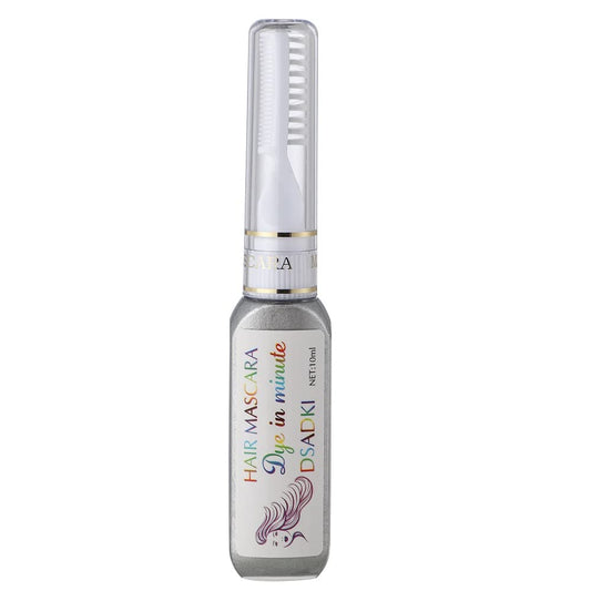 DSADKI Temporary Hair Color Mascara Washable Hair Dye Stick Non-toxic Instant Hair Chalk Dye for Girls Women (Silver gray)