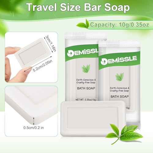 200 Pack Travel Size Bar Soap - Individually Wrapped for Hotels & Guests