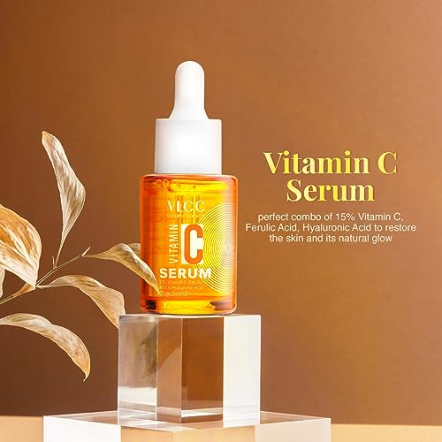 VLCC Vitamin C Serum - 30ml | With Ferulic Acid, Hyaluronic Acid, and 15% Vitamin C