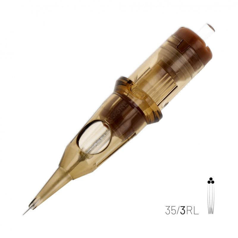 Tattoo Cartridge Needles 35/3RLLT-T - Round Liner Long Taper for Precise Tattooing