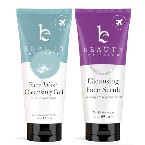 Face Wash and Scrub - USA Made with Natural & Organic Ingredients, Non Toxic Face Wash and Facial Exfoliator for Sensitive Skin, Gentle Cleanser for Women & Men
