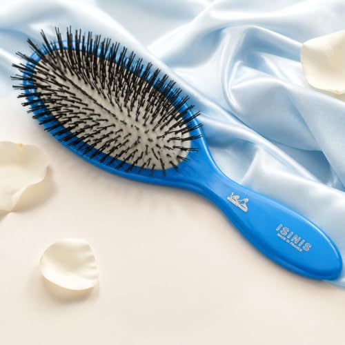 Electric Hair Brush 8-Row Styling Brush for Blow-Drying & Detangling - Blue