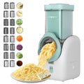 Upgraded 8-in-1 Electric Cheese Grater & Shredder - 8 Interchangeable Blades (2.2mm/4mm Cheese Blades) for Cheese, Vegetables, Fruits & Nuts