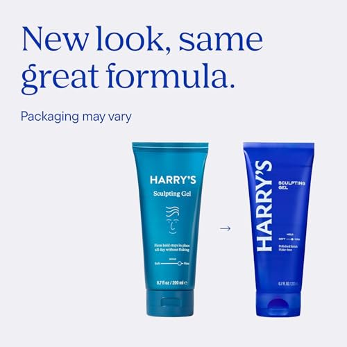 Harry's Hair Gel for Men - 6.7 Fl Oz Pack of 3 - Strong Hold, Alcohol-Free, Polished Finish
