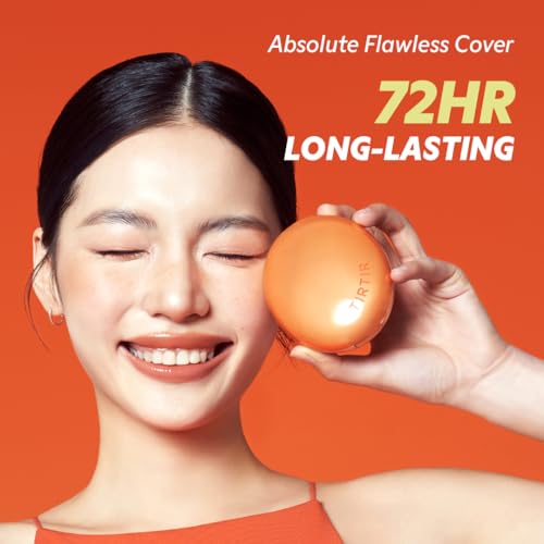 TIRTIR Mask Fit Ai Filter Cushion Foundation | AI-Like Semi-Matte Finish - Up to 72-Hour Medium to Full Coverage Korean BB Cushion Make up Beauty, #23N Sand, 0.63 Fl Oz (Pack of 2)