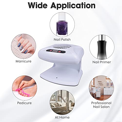 Gegong Air Nail Dryer with Auto Sensor 300W Hand & Foot Fast Drying Light Blue