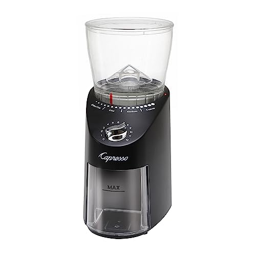 Black Conical Burr Coffee Grinder 11 oz Pack of 1 - Infinity Plus