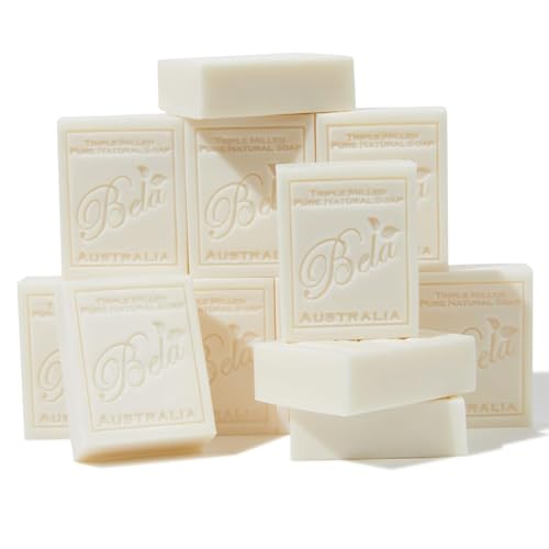 Extra Creamy Goat Milk Soap Bar - French Milled Enriched with Organic Shea Butter, 3.3 OZ Pack of 12, Suitable for Face, Hand & Body, Made in Australia