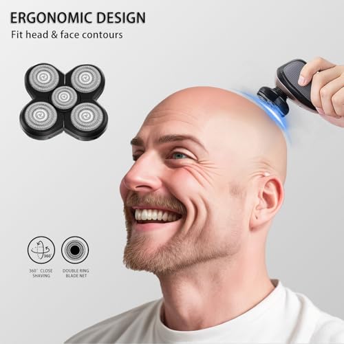 Head Shaver Replacement Heads for Freebird & Flex Series - 4 Pack