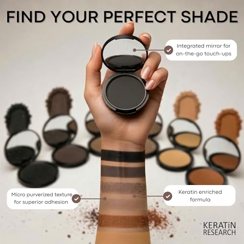 Keratin Research Hairline Filler Root Touch-Up Powder - Dark Ash Brown 0.56 Oz XL