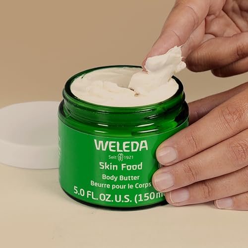 Weleda Skin Food Body Butter 5 Fl Oz in Glass Jar - Nourishing Plant-Based Moisturizer with Shea & Cocoa Butter