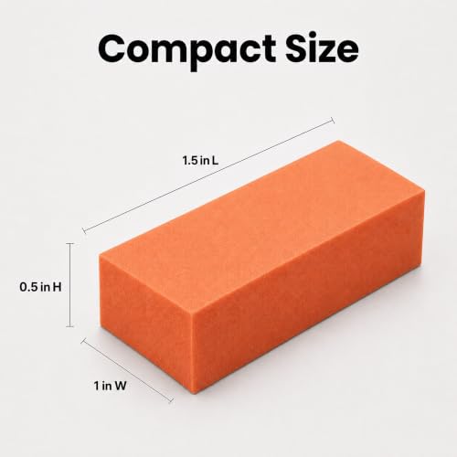 Mini Nail Buffer Blocks 100/180 Grit Orange Pack of 1000 - Nail Prep Tool