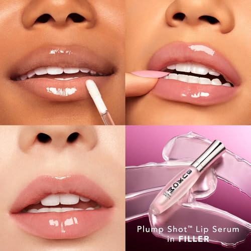 Glossy Lip Filler Serum - Clear, 0.14 oz - Plumping & Shimmer Lip Treatment