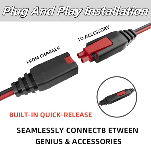 GC004 X-Connect Fits for NOCO Battery Charger Accessories and Extension Cable Accessory for Genius Smart Battery Chargers Cable (2 Pack)