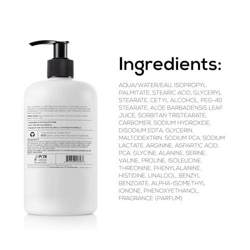 Marlowe Men's Body Lotion - Daily Moisturizer for Dry Skin, 15 oz Pump