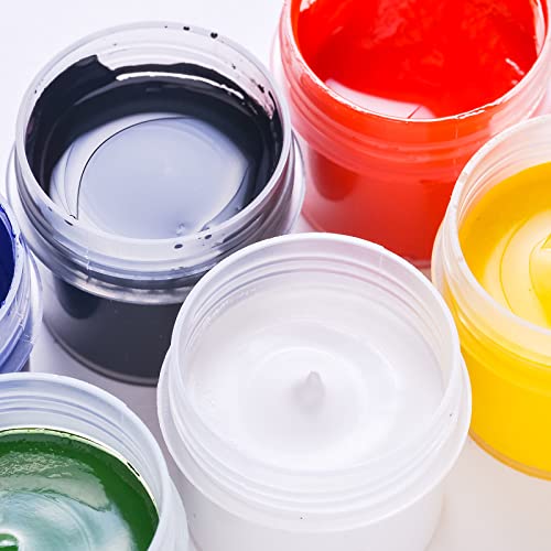 Eternal Moment 36 Pack 6 OZ Plastic Cosmetic Jars with White Lids - Clear Containers