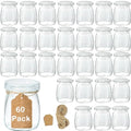 60 Pack Mini Glass Jars with Lids - 3.4 oz Food Storage & Gift Containers (Variation: Glass-60pack-3.4oz)
