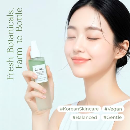 Superful Vegi Glow Green Serum Mist | Spray Facial Essence Soothing Calming Radiant Skin Enhance with Aloe & Omija Vegan Light-weight Face Moisturizer Korean Daily Skincare (5.07 fl.oz/150ml)