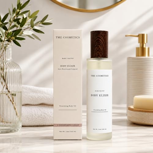 Bare Velvet Dry Body Oil Elixir with Argan & Jojoba - Fast-Absorbing Moisturizer