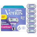 Gillette Venus Deluxe Smooth Swirl Razor Blade Refills - 6 Count, Moisture Ribbon for Comfort
