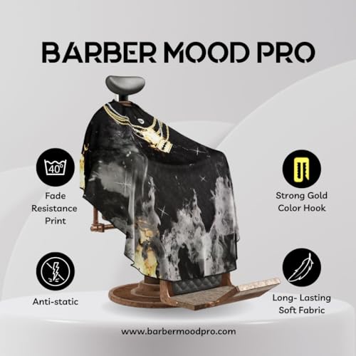 Professional Barber Cape with Adjustable Neck Closure - Salon Hair Cutting Cape