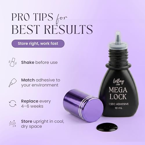Professional Lash Extension Black Glue 10mL - Fast Dry, Long Retention, Banana Scent