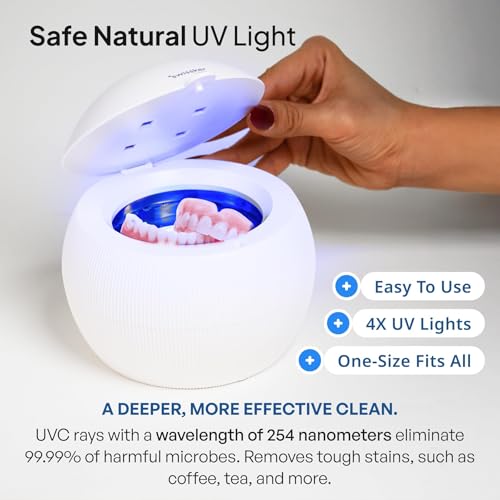 Ultrasonic Retainer Cleaner with UV Disinfection - Deep Clean & Sanitize in 5 Minutes