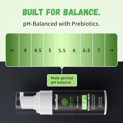 Men's Intimate Wash ? pH Balanced Foaming Tea Tree Groin Cleanser, Odor Control with Agave & Licorice, Refreshing Body Wash ? 5 Fl Oz