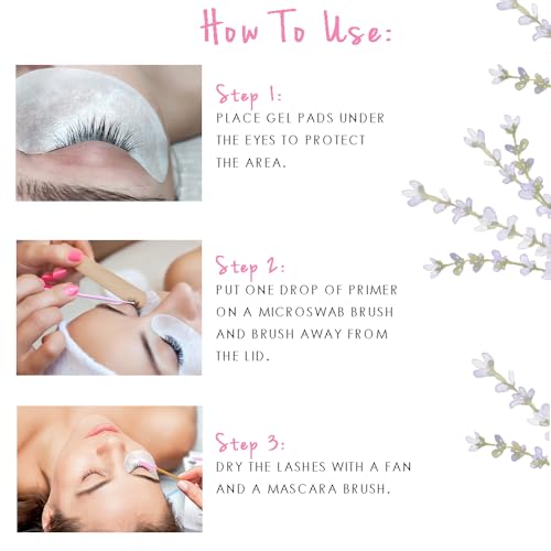 Primer for Lash Extensions by iLevel Lab 15ml - Increase Adhesive Retention | Super Primer/Cleanser | Eyelash Extension Primer | Protein Oil Remover | Professional Lash Supplies (Lavender Sented)