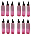 Pink 4oz Refillable Plastic Bottles - Set of 12 for Essential Oils & Aromatherapy