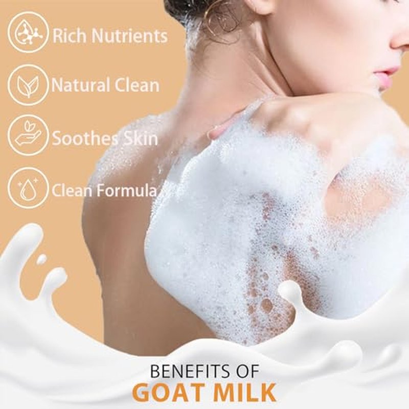 Goat Milk Soap Bar 3 Packs - Natural Moisturizing Soap Bar for Men Women All Skin Types Face & Body, 14oz Pack of 3 Bars