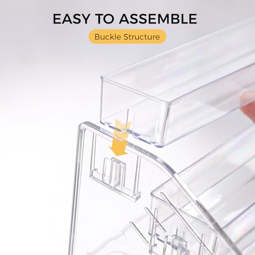 Acrylic Nail Polish Organizer Rack 3 Tiers Clear Storage Stand for Cosmetics