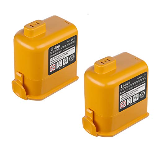 2 Pack 25.5V 3000mAh Lithium-Ion Battery for LG A9 Cordzero Stick Vacuum