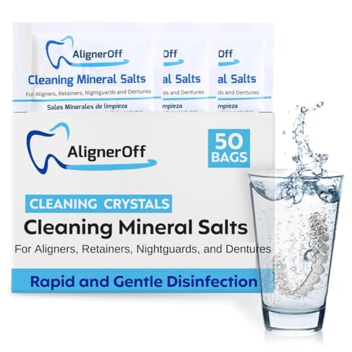 Aligner Cleaning Crystals for Invisalign & Retainers - 50 Packets Safe Dental Hygiene