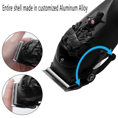 Hair Clippers for Men Professional, Cordless & Corded Barber Clippers for Hair Cutting, Rechargeable Mens Hair Clippers, Home Haircut &Grooming Set (Black)