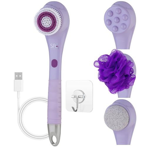 Spa Sciences NERA 4-in-1 Sonic Shower & Body Cleansing System – Lavender