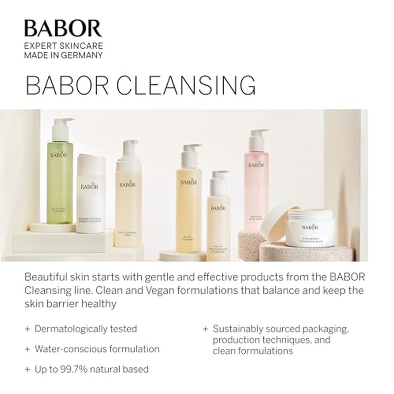 BABOR HY-OL Cleanser & Phyto HY-OL Booster Reactivating Set, Double Cleansing, Oil Cleanser and Makeup Remover Oil, Soothes and Reinvigorates Dry Skin