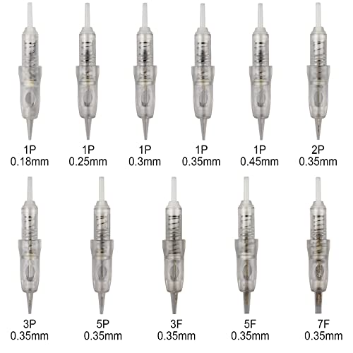 Guapa 3P Disposable Spiral Cartridge Needles for Permanent Makeup Eyebrows Eyeliner Lip - 50pcs