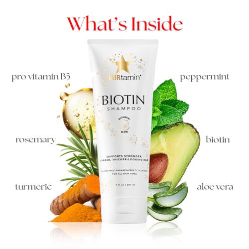 HAIRtamin Biotin Shampoo Sulfate-Free Hydrating Volumizing Hair Cleanser