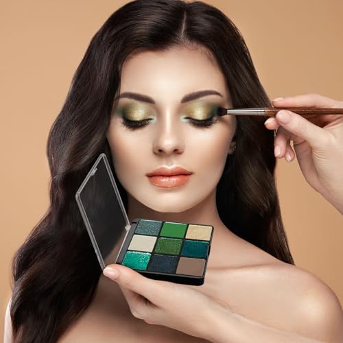 6 Pcs Empty Magnetic Makeup Palette with Clear Top Eyeshadow Palette Travel Makeup Pan DIY Dispensing Storage Box for Eyeshadow Lipstick Blush Powder Pigment, 2 Sizes