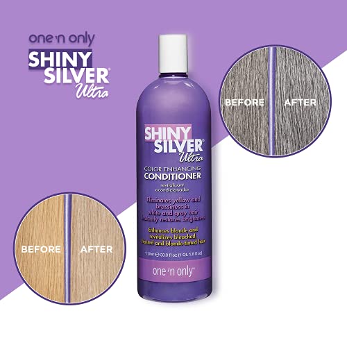 Silver Color-Enhancing Hair Conditioner for Gray & Blonde Hair - 2 Pack 12oz