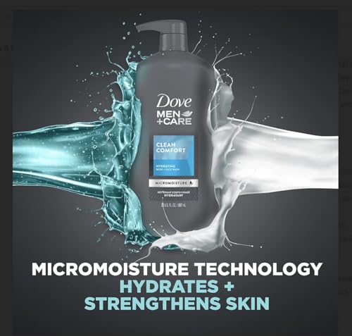 Dove Men+Care Hydrating Body and Face Wash 2-Pack, 30 oz - Gentle Cleansing for Men