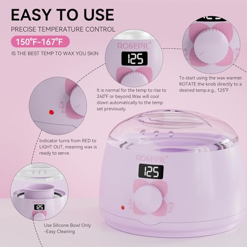 Digital Wax Warmer Waxing Kit for Women & Men - 6 Pack Wax Beads - Variation A