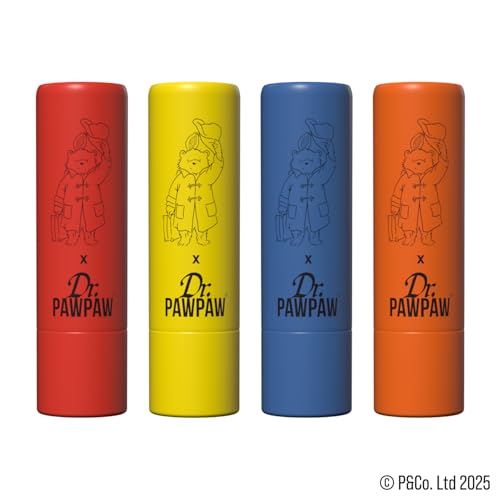 Dr. PawPaw Paddington Travel Collection - Natural Lip Balm with Aloe Vera - Gluten Free Lip Moisturizer to Nourish, Soften and Hydrate - 4 pc
