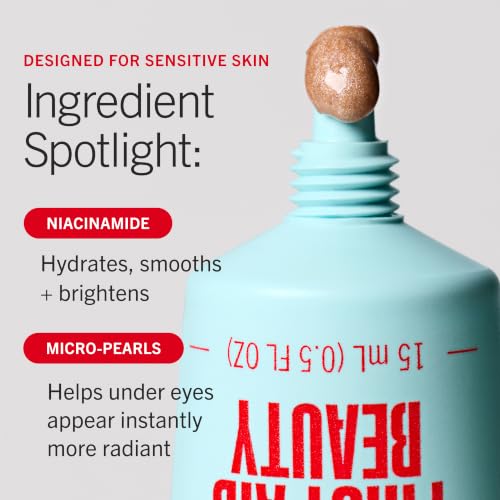 Brightening Under Eye Cream with Niacinamide - Instant Glow & Dark Circle Treatment - 0.5 oz