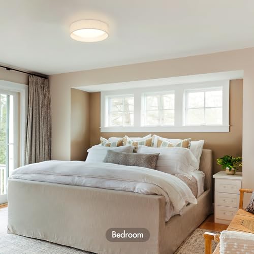 LED Ceiling Light Fixture 13 Inch Set of 2 - Dimmable Modern Flush Mount Low Profile