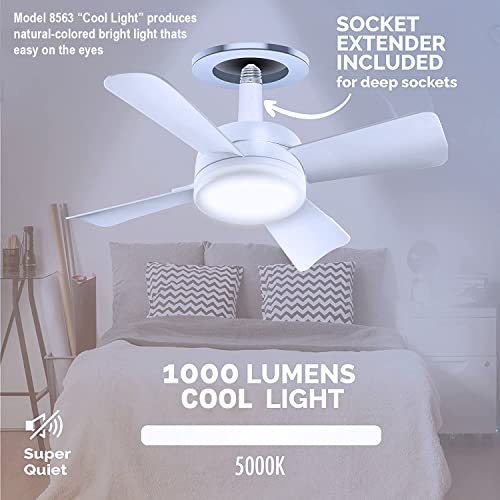 White 5-Speed Ceiling Fan with LED Light & Remote Control - Pack of 2