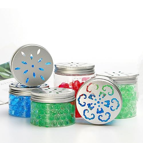 12 pcs 3 Styles Air Freshener Solid Perfume Aroma Diffuser Empty Storage Containers with Hollow Lids 80ml 2.7 OZ Screw Lid Round Jars Sample for Aromatherapy (12)