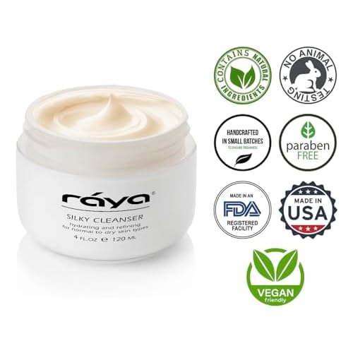 Raya Silky Cleanser (R-114) Daily Hydrating Facewash | Chamomile & Seaweed Extract Facial Cleanser for Dry Skin | Oil-Free, Clear & Smooth Skin Complexion | Light, Foamy Refining Facial Cleaner