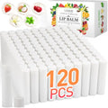 120 Pack Unlabeled Lip Balm Bulk - 5 Flavors, Customizable Tubes, DIY Gift Set